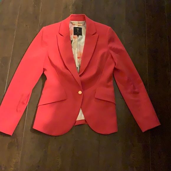 A fuchsia pink flowery Ted Baker suit jacket - Picture 1 of 6